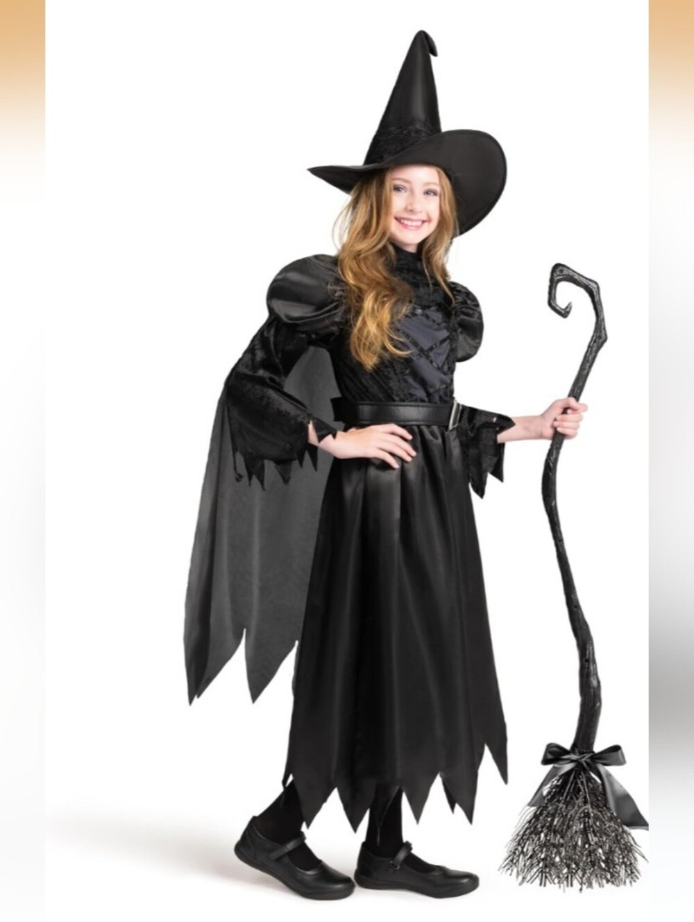 Spooktacular Creations Black Witch Costume Size Small 5-7 Years NWT